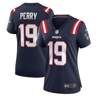 womens nike malcolm perry navy new england patriots game pla